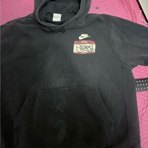 Nike Black Hoodie with Red Victory Patch
